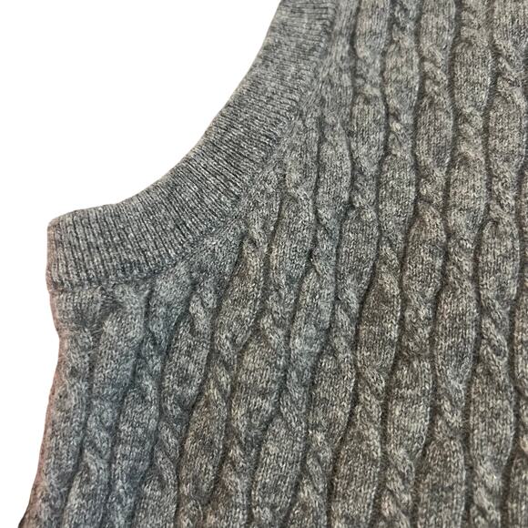 Daniel Bishop Boys Cashmere Sweater Vest Grey Cable Knit size 7 - Picture 4 of 5
